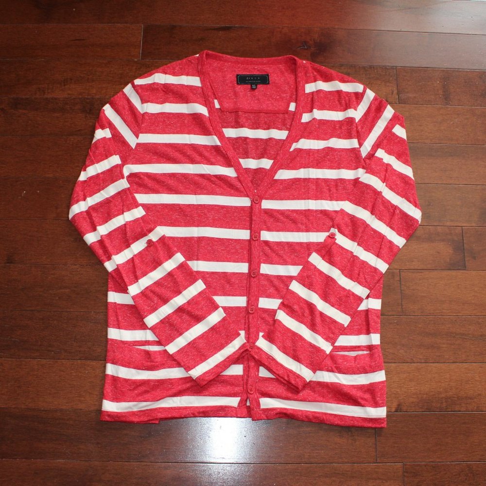 21 Men Striped Cardigan Essential